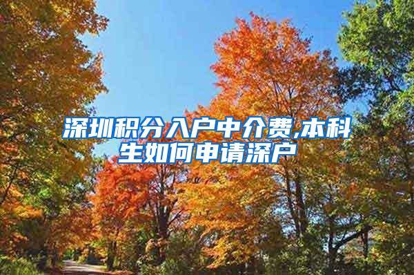 深圳积分入户中介费,本科生如何申请深户