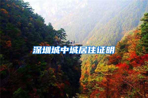 深圳城中城居住证明