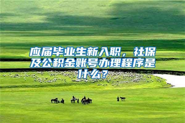 应届毕业生新入职，社保及公积金账号办理程序是什么？
