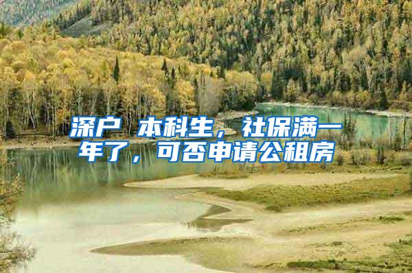 深户 本科生，社保满一年了，可否申请公租房