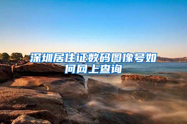 深圳居住证数码图像号如何网上查询