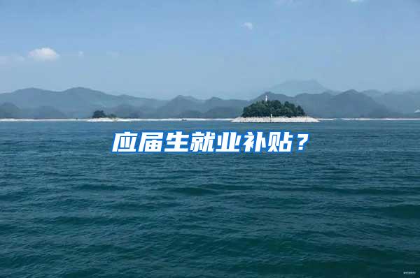应届生就业补贴？