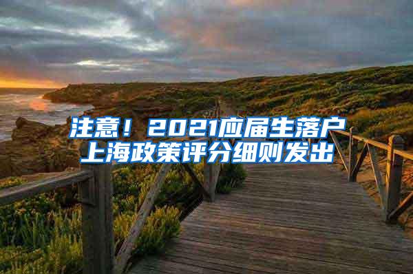 注意！2021应届生落户上海政策评分细则发出