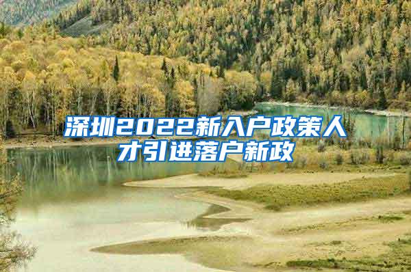 深圳2022新入户政策人才引进落户新政