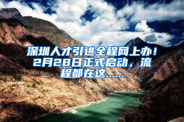 深圳人才引进全程网上办！2月28日正式启动，流程都在这......