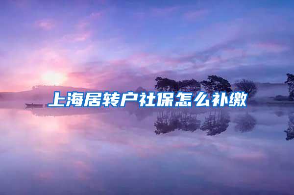 上海居转户社保怎么补缴