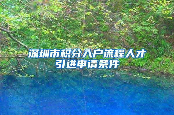 深圳市积分入户流程人才引进申请条件