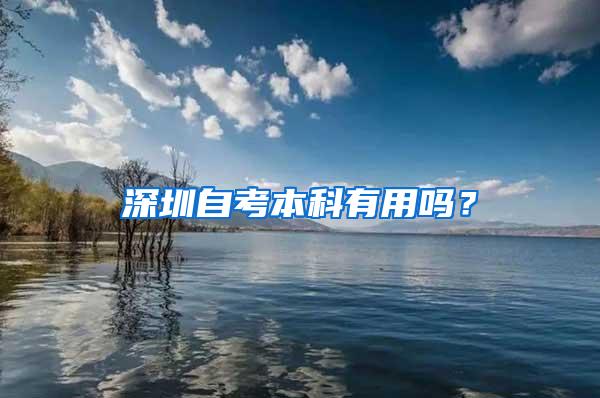 深圳自考本科有用吗？