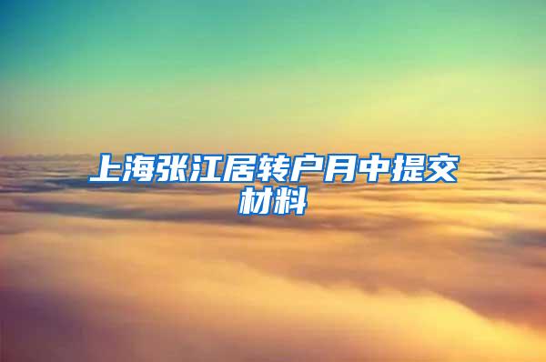 上海张江居转户月中提交材料