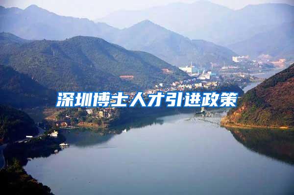 深圳博士人才引进政策