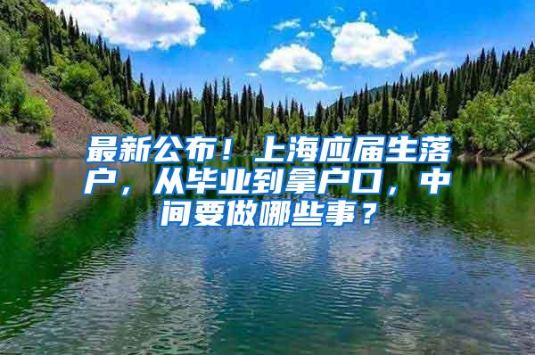 最新公布！上海应届生落户，从毕业到拿户口，中间要做哪些事？