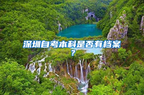 深圳自考本科是否有档案？