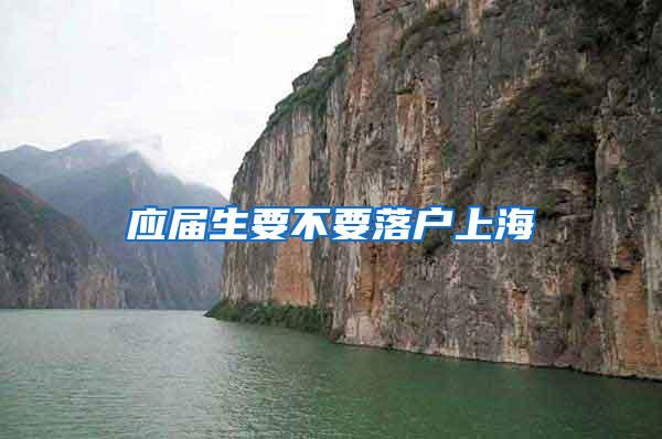 应届生要不要落户上海