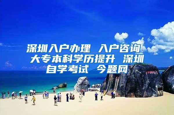 深圳入户办理 入户咨询 大专本科学历提升 深圳自学考试 今题网