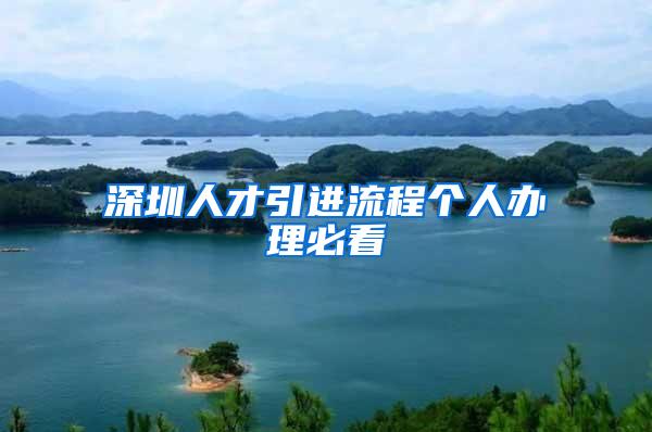深圳人才引进流程个人办理必看