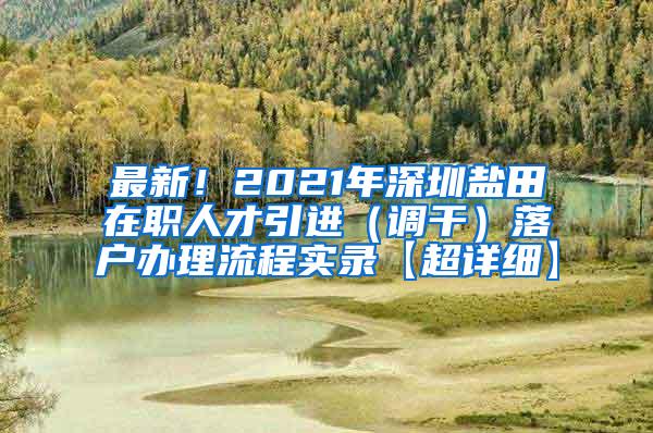 最新！2021年深圳盐田在职人才引进（调干）落户办理流程实录【超详细】