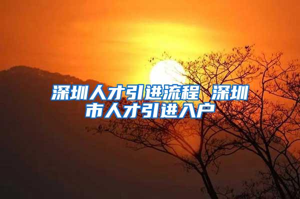 深圳人才引进流程 深圳市人才引进入户