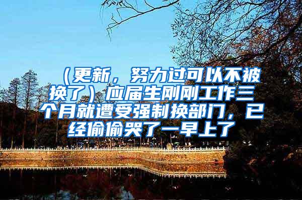 （更新，努力过可以不被换了）应届生刚刚工作三个月就遭受强制换部门，已经偷偷哭了一早上了