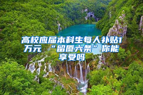 高校应届本科生每人补贴1万元 “留厦六条”你能享受吗