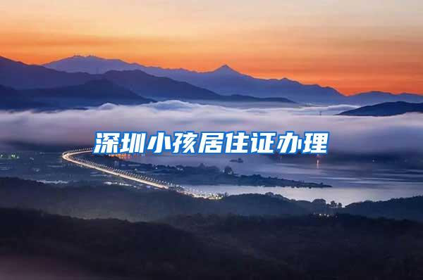 深圳小孩居住证办理