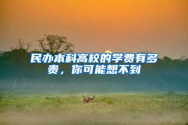 民办本科高校的学费有多贵，你可能想不到