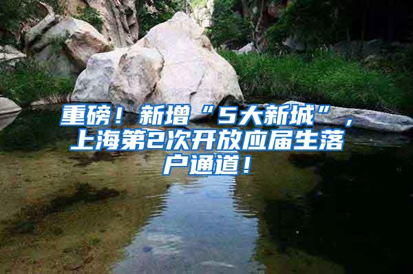 重磅！新增“5大新城”，上海第2次开放应届生落户通道！