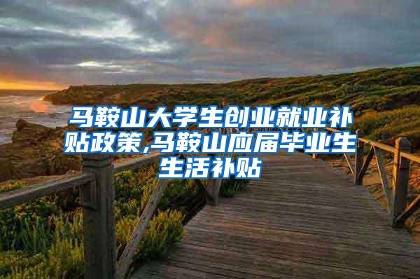 马鞍山大学生创业就业补贴政策,马鞍山应届毕业生生活补贴