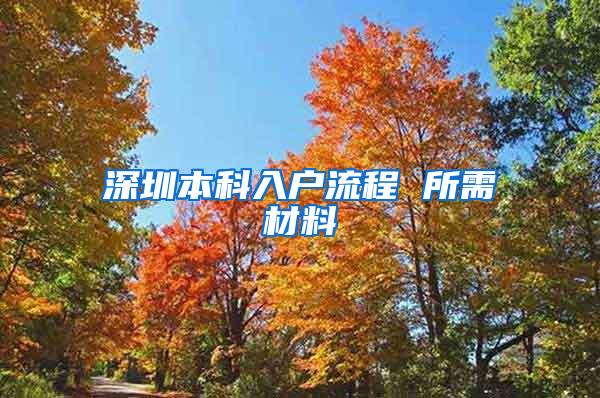 深圳本科入户流程 所需材料