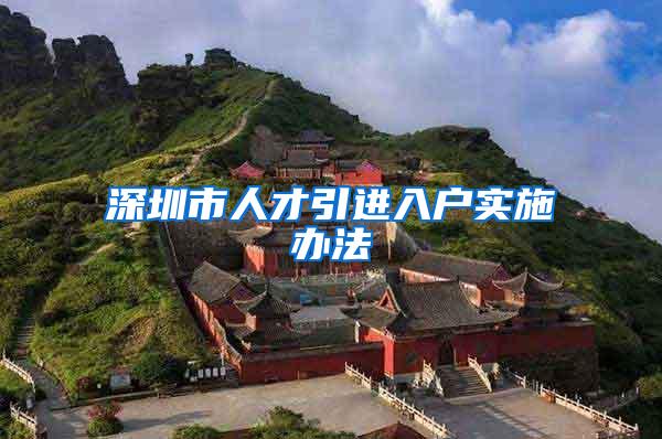 深圳市人才引进入户实施办法