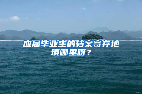 应届毕业生的档案寄存地填哪里呀？