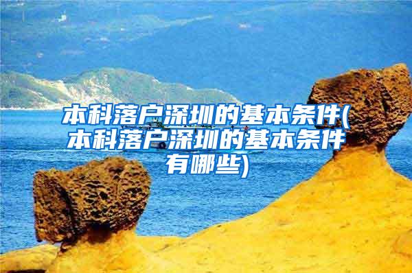 本科落户深圳的基本条件(本科落户深圳的基本条件有哪些)