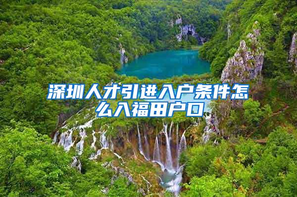 深圳人才引进入户条件怎么入福田户口