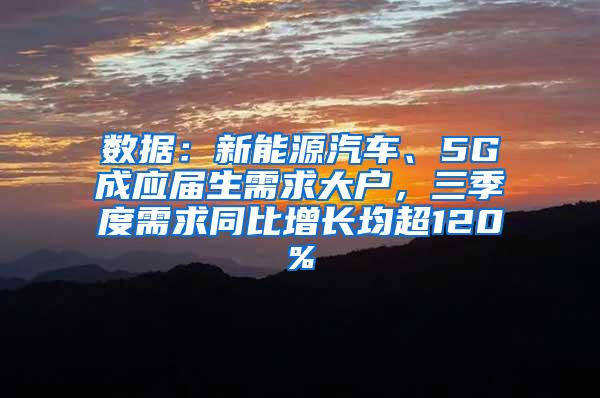 数据：新能源汽车、5G成应届生需求大户，三季度需求同比增长均超120%