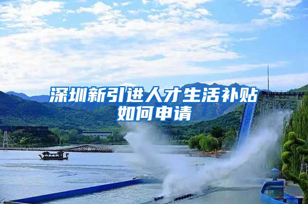 深圳新引进人才生活补贴如何申请