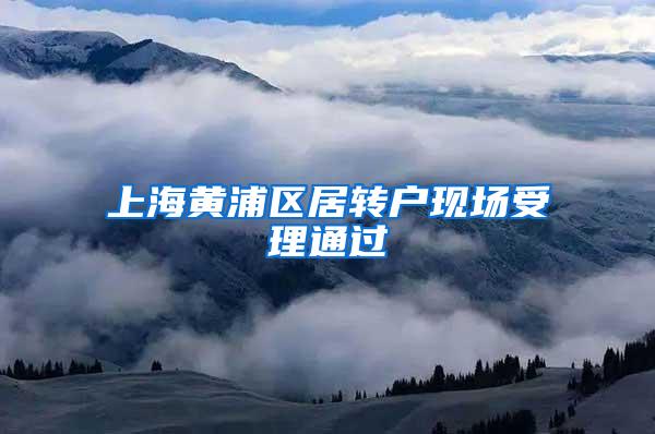 上海黄浦区居转户现场受理通过