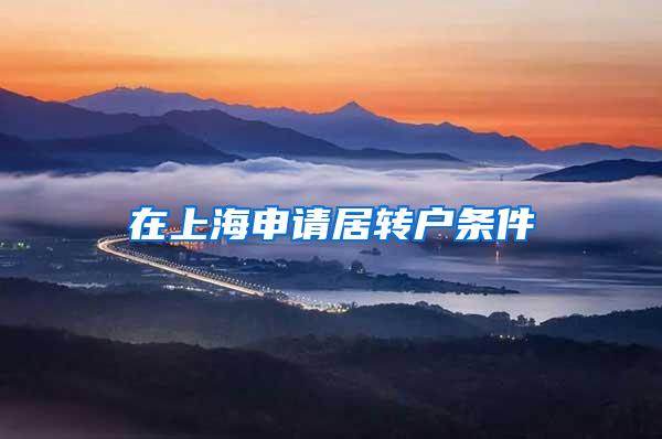 在上海申请居转户条件
