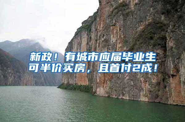 新政！有城市应届毕业生可半价买房，且首付2成！