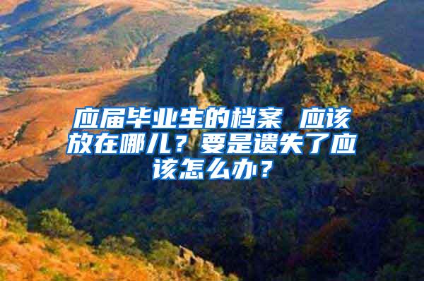 应届毕业生的档案 应该放在哪儿？要是遗失了应该怎么办？