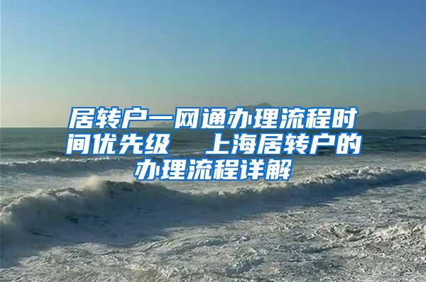 居转户一网通办理流程时间优先级  上海居转户的办理流程详解