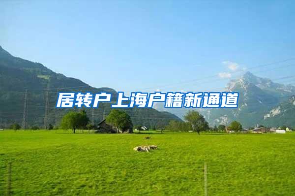 居转户上海户籍新通道