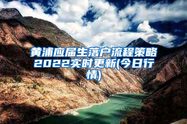 黄浦应届生落户流程策略2022实时更新(今日行情)
