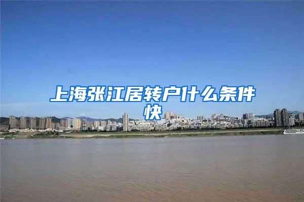 上海张江居转户什么条件快