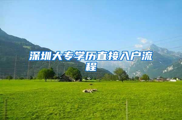 深圳大专学历直接入户流程