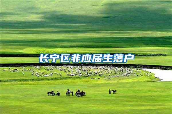 长宁区非应届生落户