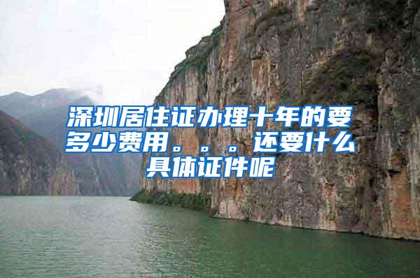 深圳居住证办理十年的要多少费用。。。还要什么具体证件呢