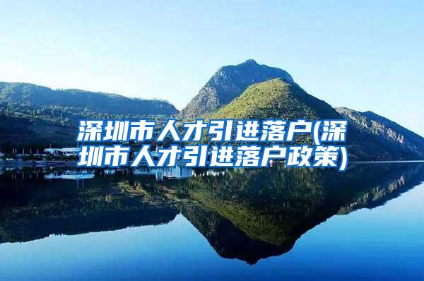 深圳市人才引进落户(深圳市人才引进落户政策)