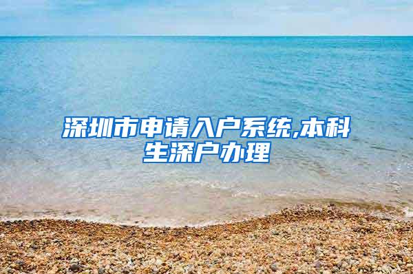 深圳市申请入户系统,本科生深户办理
