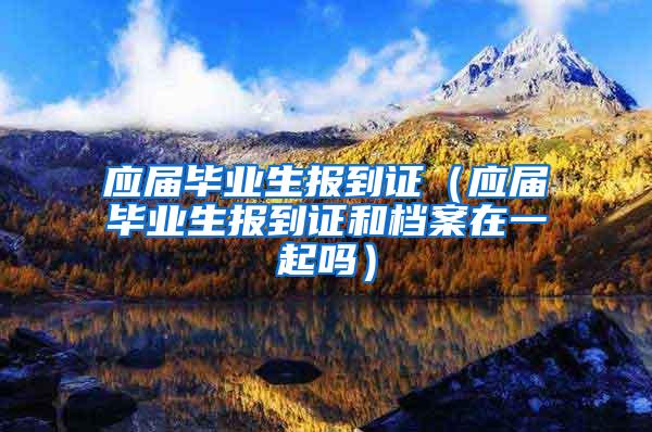 应届毕业生报到证（应届毕业生报到证和档案在一起吗）