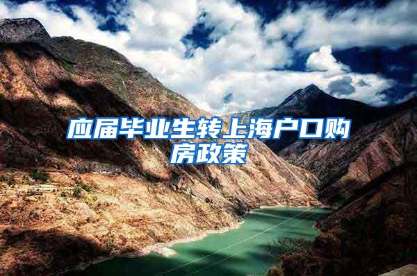 应届毕业生转上海户口购房政策
