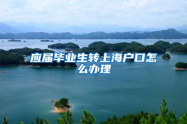 应届毕业生转上海户口怎么办理